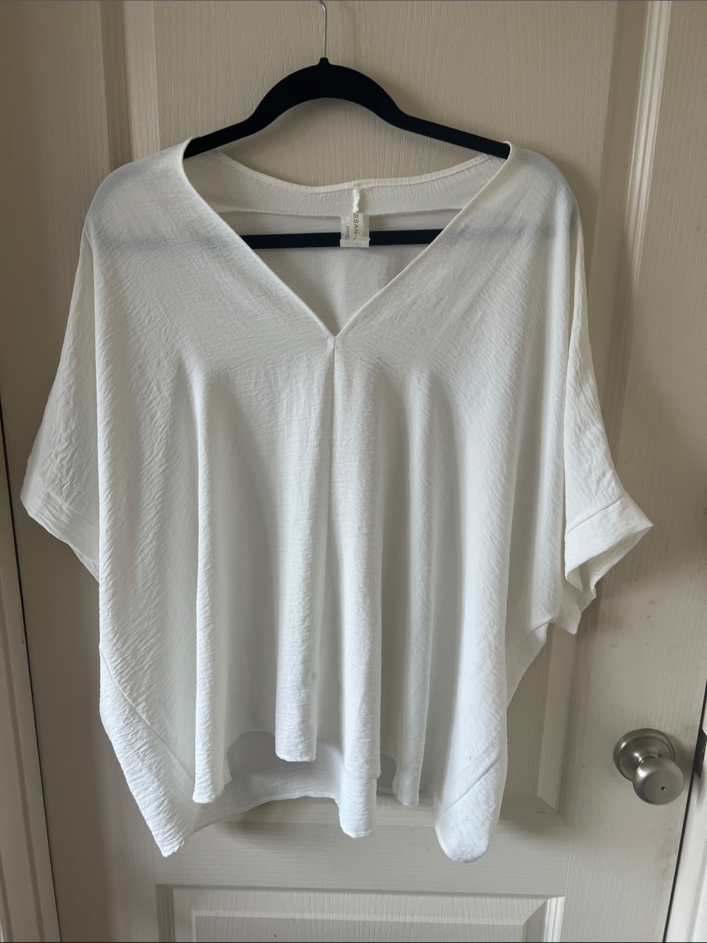 Lightweight White V-Neck Women’s Top